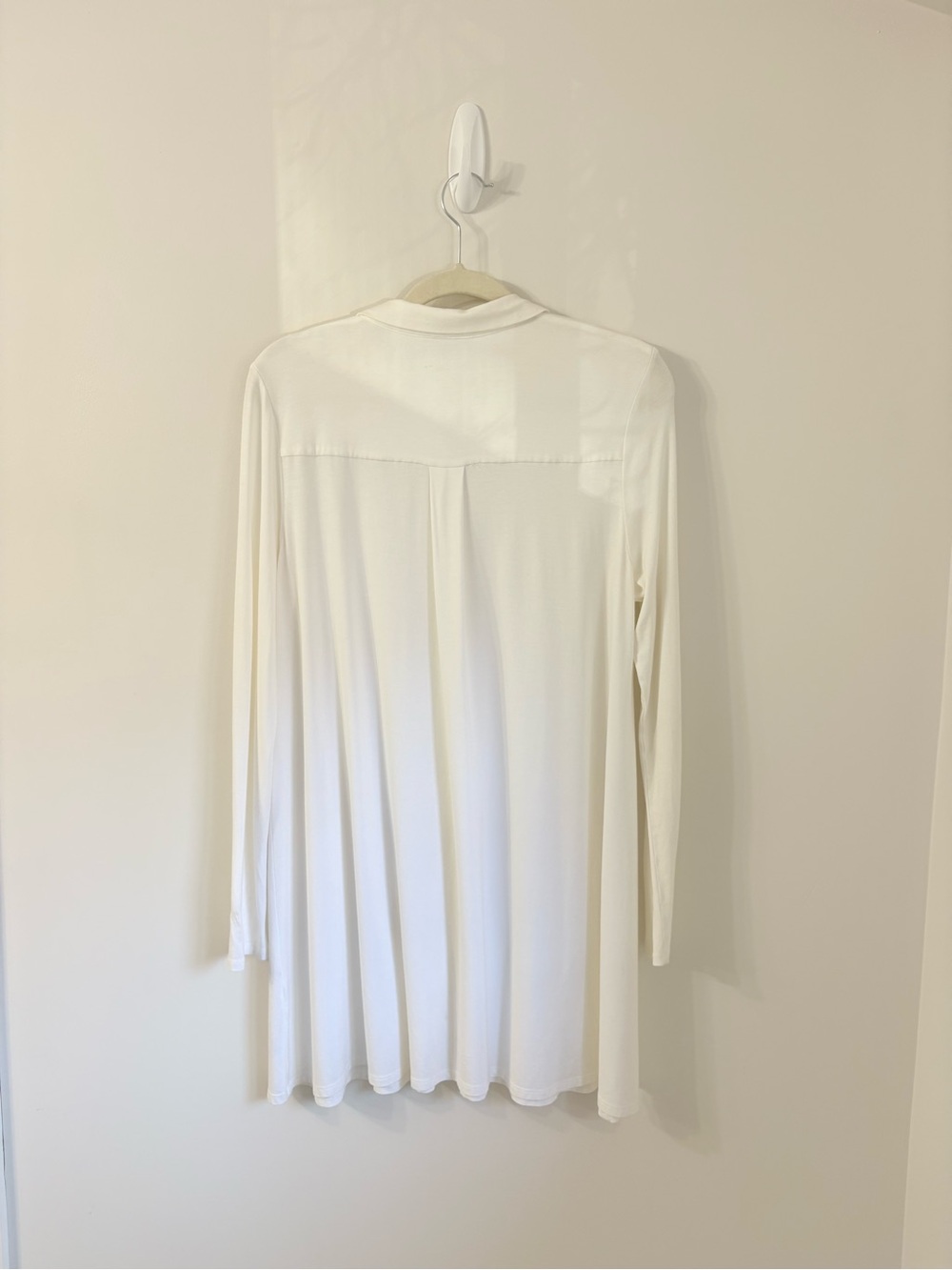 EILEEN FISHER Soft Cream Button Down Tunic Top Sz S Coastal Grandma Lagenlook - Picture 5 of 5
